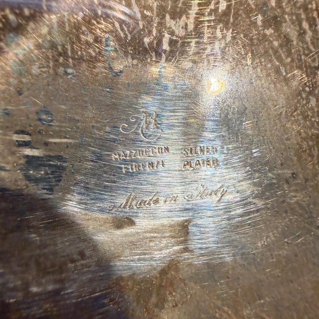 Vittorio Mazzuconni Firenze Bowl Silver-Plated Vide Poche Vase Post-Modern For Sale - Image 10 of 11