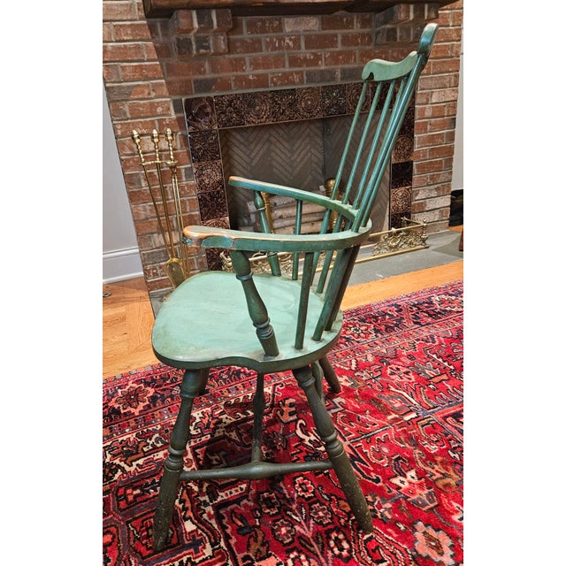 Wood Mid 19th Century Conant Bros. Maple Comb Back Chair For Sale - Image 7 of 14