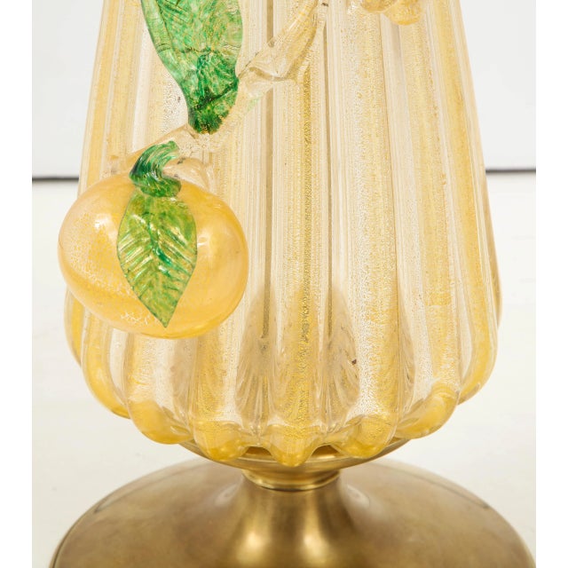 Cream 1960s Murano Glass Table Lamp For Sale - Image 8 of 13