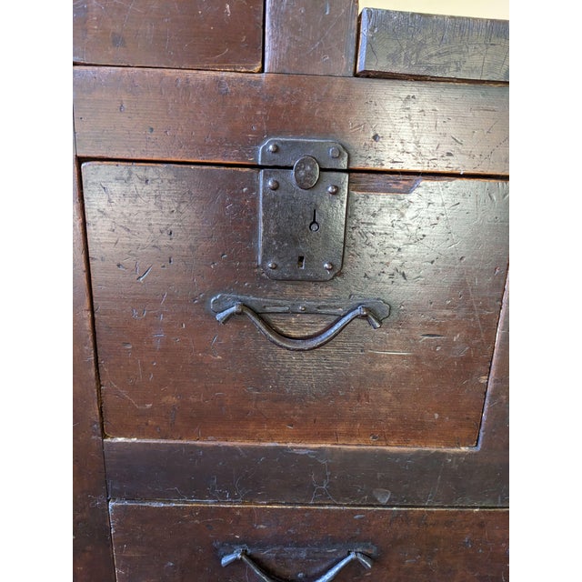 Japanese Late 19th Century Antique Japanese Kaidan Tansu Step Chest For Sale - Image 3 of 8