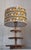 Vintage Table Lamp with Tiered Base in Walnut and Shade, 1990s For Sale - Image 6 of 9