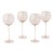 Siren White Wine Goblets - Fawn with Gold Rim, Set of 4 For Sale