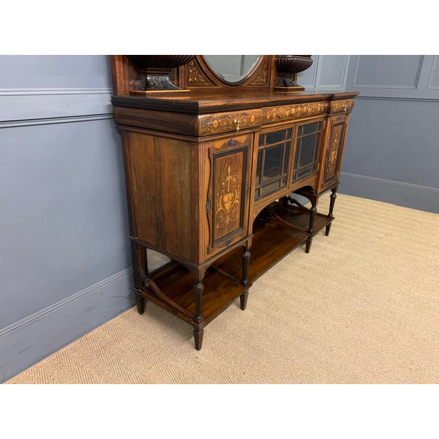 Victorian Inlaid Rosewood Parlour Cabinet, 1885, in Very Good conditions. Designed before 1890