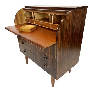 Danish Modern Rosewood Secretary Desk by Bernhard Pedersen For Sale