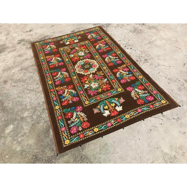 VELVET Decorative Old Fabric * Colorful Patterns * Multi color * Size 4.6 FEET x 7 FEET ( 215 CM x 140 CM ) CARE: Dry...