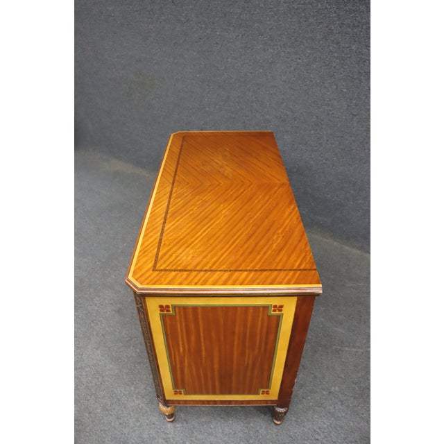 Robert Irwin Satinwood & Paint Decorated Neoclassical Dresser / Chest For Sale - Image 16 of 17