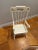 1970s Vintage White Wooden Children’s Nursery Rocking Chair With Black Etching and Music For Sale - Image 4 of 11