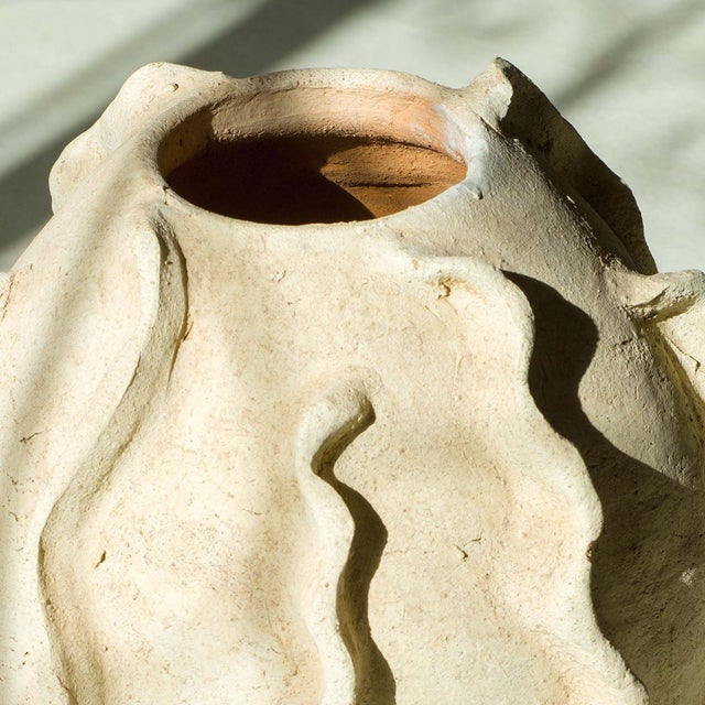 2020s Unglazed Terracotta Sculptural Vase | One of a Kind For Sale - Image 5 of 11