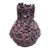 Vintage Italian Hand-Applied Floral Ceramic Vase For Sale
