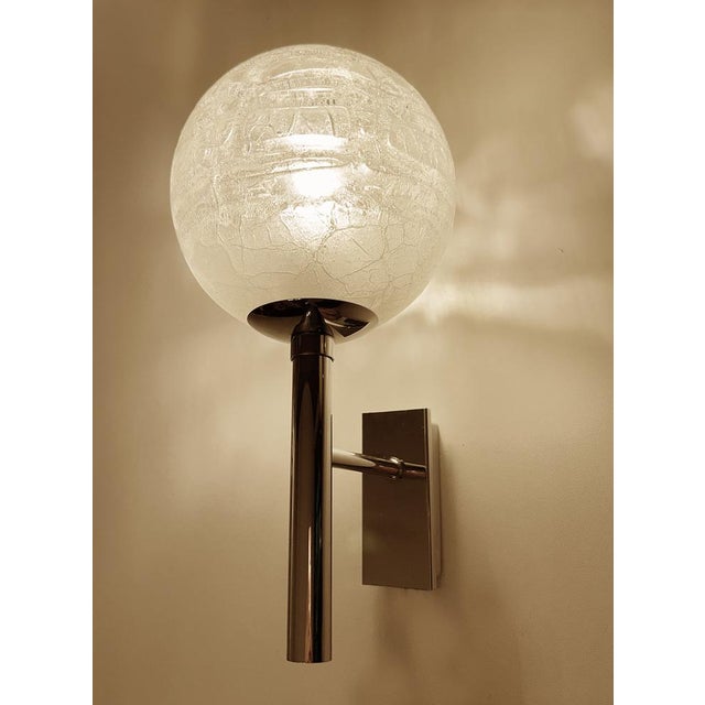 Vintage Space Age Glass Sconces from Doria, 1960s, Set of 2 For Sale - Image 6 of 11