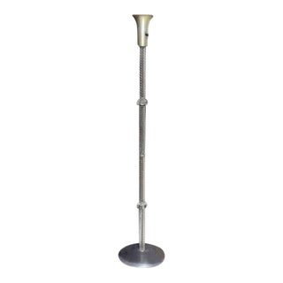 Vintage Mid Century Twisted Spaghetti Shape Glass Pole Floor Lamp For Sale