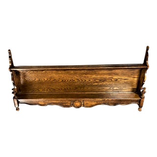 Late 20th Century Century Furniture Solid Oak French Country Dining Room Wall Shelf Made in North Carolina For Sale