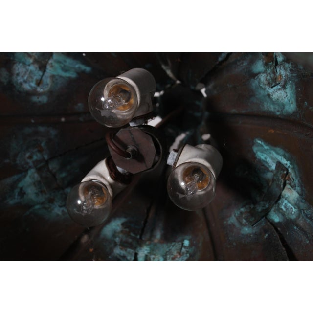 Vintage Danish Brutalist Green Pendant in Brass by Svend Aage Holm Sørensen, 1960s For Sale - Image 14 of 17