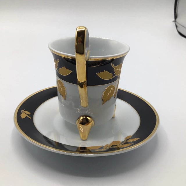 TIger Yedi Porcelain Japan Style 12 Piece Demitasse Tea Cup Set W/ Box For Sale - Image 4 of 13