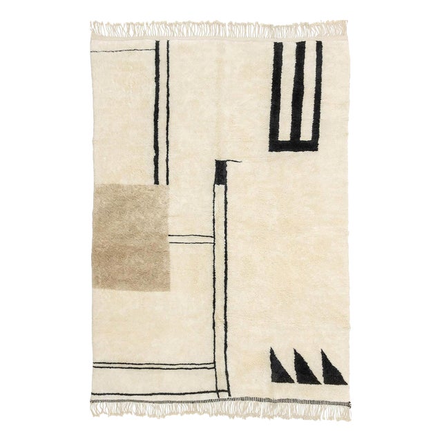 Hand-Knotted Wool Rug by Azele Studio For Sale
