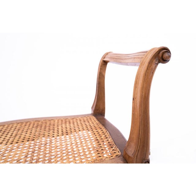 Wood Vintage French Bench, 1940s For Sale - Image 7 of 10