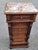 Wood 19th Century French Antique Walnut Marble Top Bedside Cabinet Nightstand For Sale - Image 7 of 18