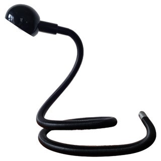Large Black Adjustable Table Lamp Hebi by Isao Hosoe for Valenti Luce, 1970s For Sale