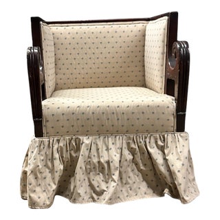 1940s Vintage Upholstered Club Chair For Sale