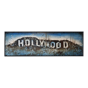 Hollywood Sign Painting (Framed Print)