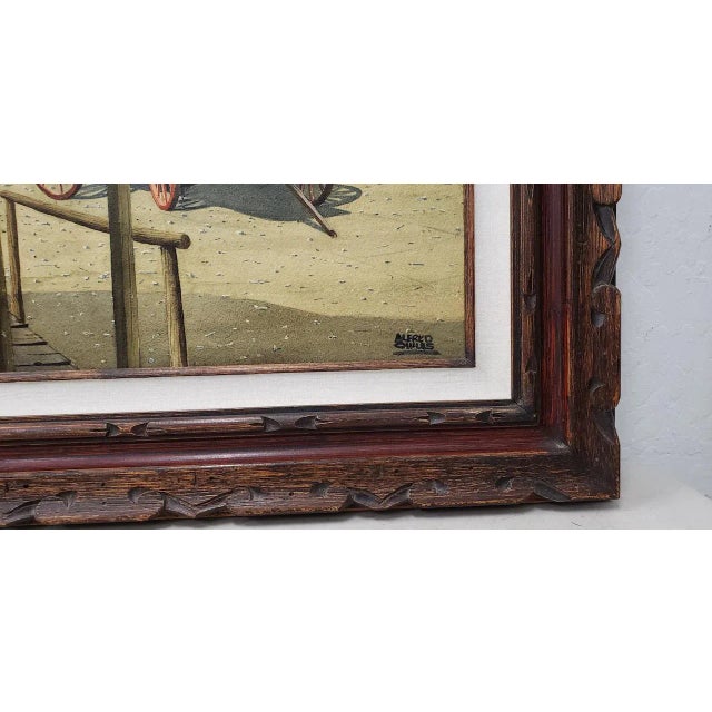 Alfred Owles (1894-1978) "The Long Wait" Original Watercolor C.1970s For Sale - Image 4 of 11