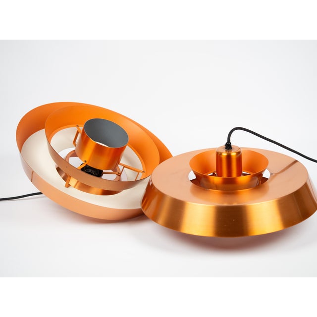 Vintage Danish Nova Pendant Lamps by Jo Hammerborg for Fog & Mørup, 1963, Set of 2 For Sale - Image 10 of 18