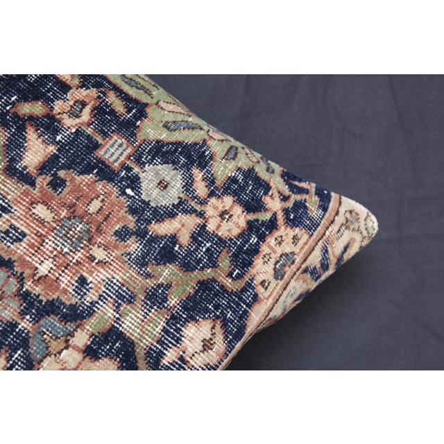 Authentic Vintage Hand Knotted Rug Pillow Cover - For Sale - Image 11 of 14