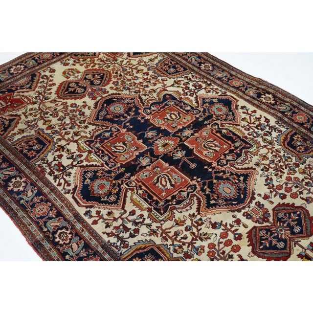 Antique Persian Farahan Sarouk Rug 4'6" X 6'9" For Sale - Image 4 of 11