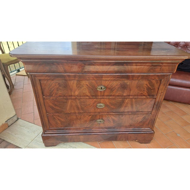 Wood French Louis Philippe Style Chest of Drawers For Sale - Image 7 of 7