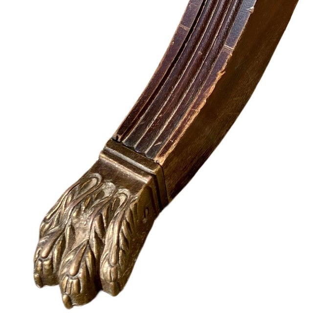 Brown English Desk with Mahogany Extension, 1950s For Sale - Image 8 of 11