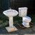 Early 21st Century Kohler Artist Edition English Trellis Porcelain Pedestal Sink & Toilet - Set of 2 For Sale - Image 13 of 13