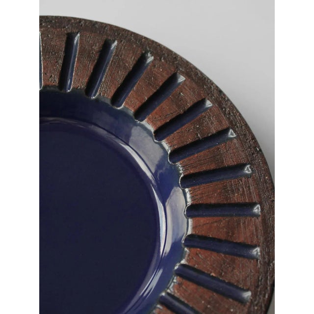 Vintage Decorative Ceramic Plate by Ingegärd Burmeister for Gabriel Sweden, 1960 For Sale - Image 4 of 5