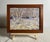 This oil painting cardboard, titled ""The end of winter is coming soon"", the composition is structured around a wintery...