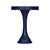 Transitional Scalloped Dark Navy Drinks Table For Sale - Image 3 of 6
