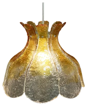 Italian Multicolored Murano Glass Pendant from Mazzega, Italy, 1960s