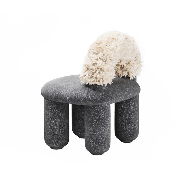 Contemporary Chair Arcy Crop in Gray by Alter Ego Studio For Sale - Image 3 of 5