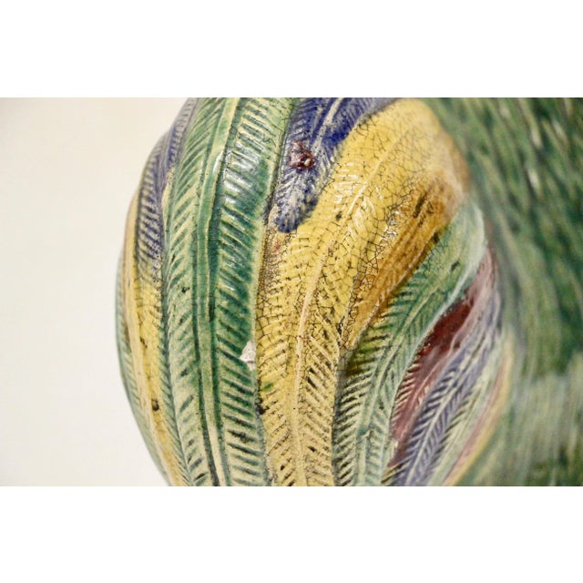 Chinese Export-Style Ceramic Rooster For Sale In Richmond - Image 6 of 8