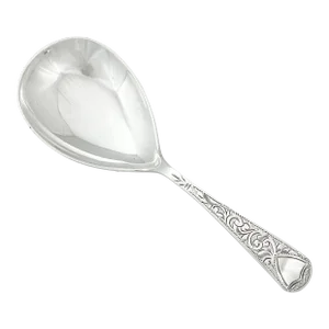 English Sterling Silver Tea Caddy Scoop, J. Floater Limited, Birmingham, 1914-1915