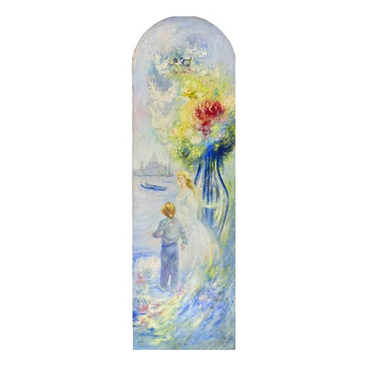 Vito Alghisi, Dreaming in Venice, Oil Painting, 1989 For Sale