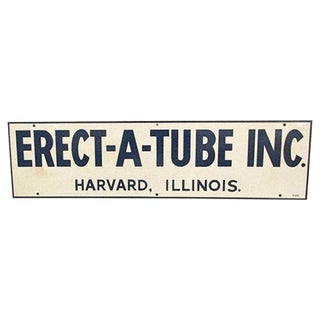 1970s Metal Erect-A-Tube Sign For Sale