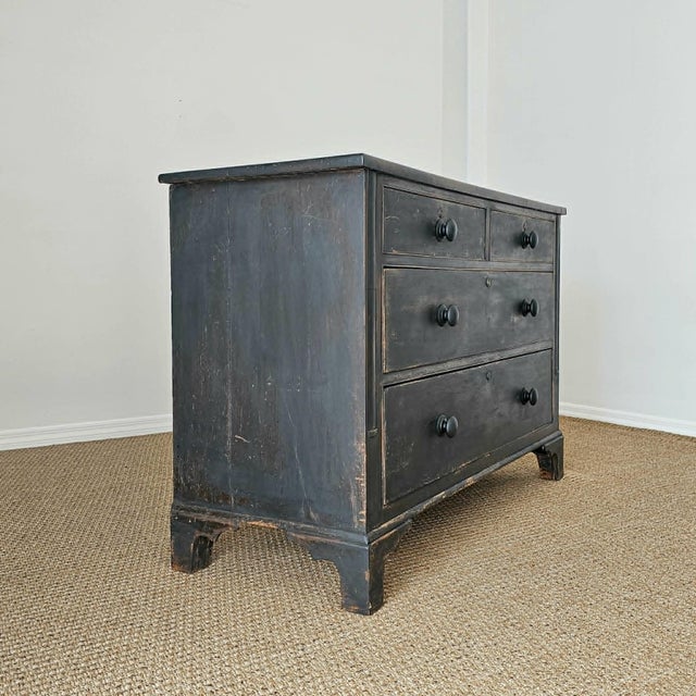 Antique Ebonized Pine Chest of Drawers - Circa 1830 For Sale In Orlando - Image 6 of 18