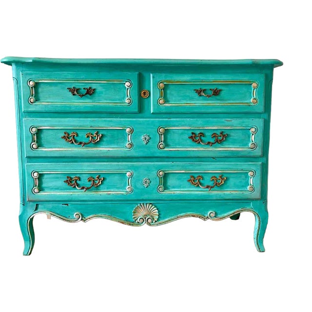 Mid-20th Century Louis XV French Chest of Drawers, 1950s For Sale