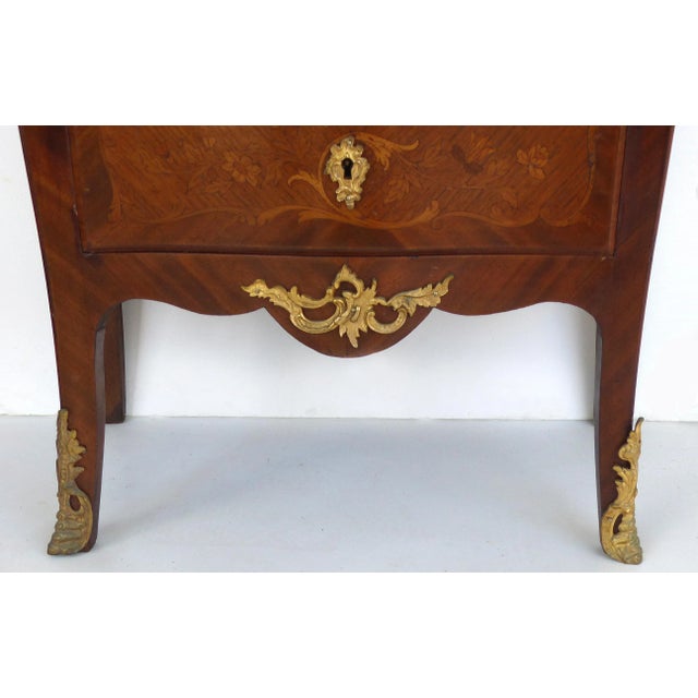 19th Century Louis XV Bombe Marquetry Secrétaire For Sale In Miami - Image 6 of 13