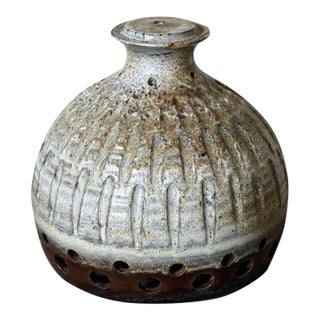 Ceramic Pendant Lamp Shade Studio Pottery Light Fixture Mid-Century Modern 1970s For Sale