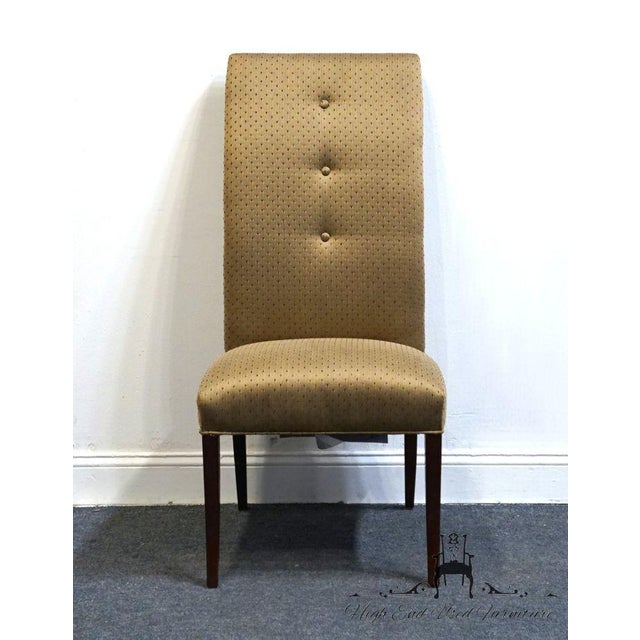 Late 20th Century Hickory White Contemporary Modern Upholstered Dining Side Chair For Sale - Image 5 of 8