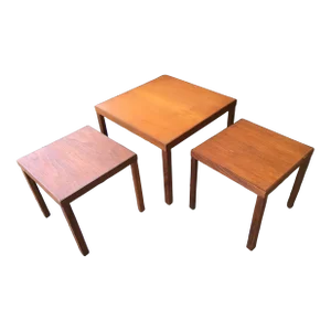 1960s Midcentury Modern Tables by Hans Olsen Including a Coffee Table and Two End Tables - Set of 3
