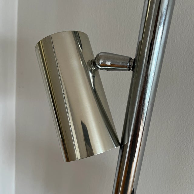 Mid-Century Modern Chrome Three Light Tension Lamp For Sale In Nashville - Image 6 of 9