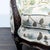 Green Charming Vintage 3-Seat Sofa With Floral Upholstery and Carved Wood Frame For Sale - Image 8 of 10