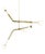Brass Pendant Chandelier with Glass Globes 020.3 by Naama Hofman for Naama Hofman Light Objects For Sale