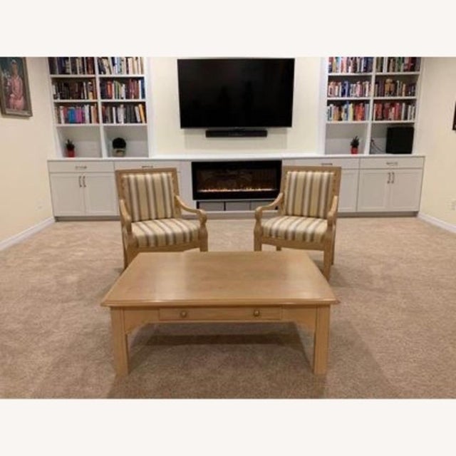 Bernhardt Set of Two Bernhardt Brocade Chairs For Sale - Image 4 of 8